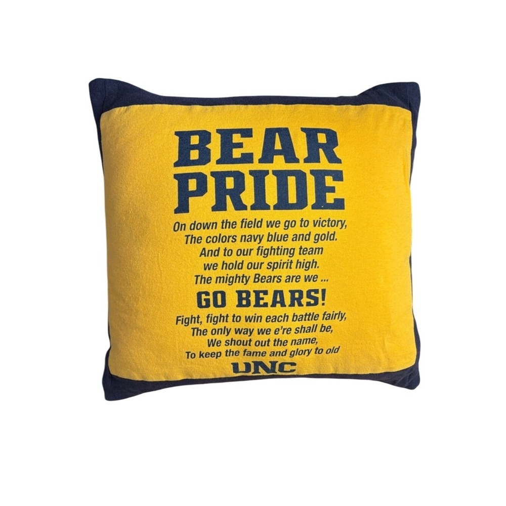 Handmade University North Carolina UNC Bear Pride College Accent Pillow GIFT 16"